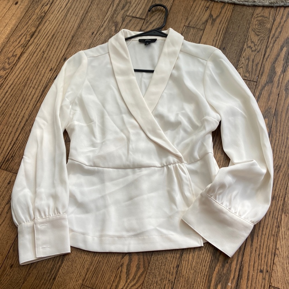 J Crew White Blouse